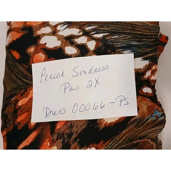 Exotic Sundress Maxi Plus Sz 2X Peacock Halter Bodycon Disco Babydoll Coquette - Picture 16 of 16
